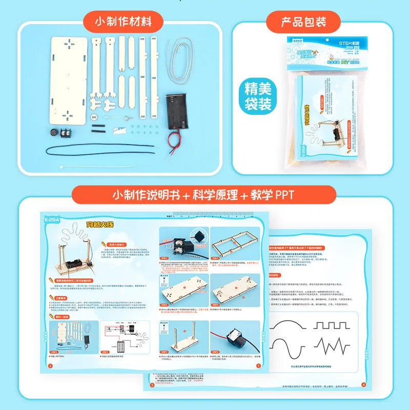 DIY STEM Toy Kit for Kids - Technologia Science Experimental Tool, Educational Wooden Puzzle Games, and Teaching Aids