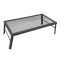 Folding Camp Fire Rack - Heavy Duty Iron Portable Grill for Outdoor Barbecue Cooking