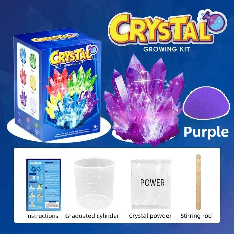 Crystal Growing Science Kit - Educational STEM Toy with a Variety of Colors for Boys and Girls
