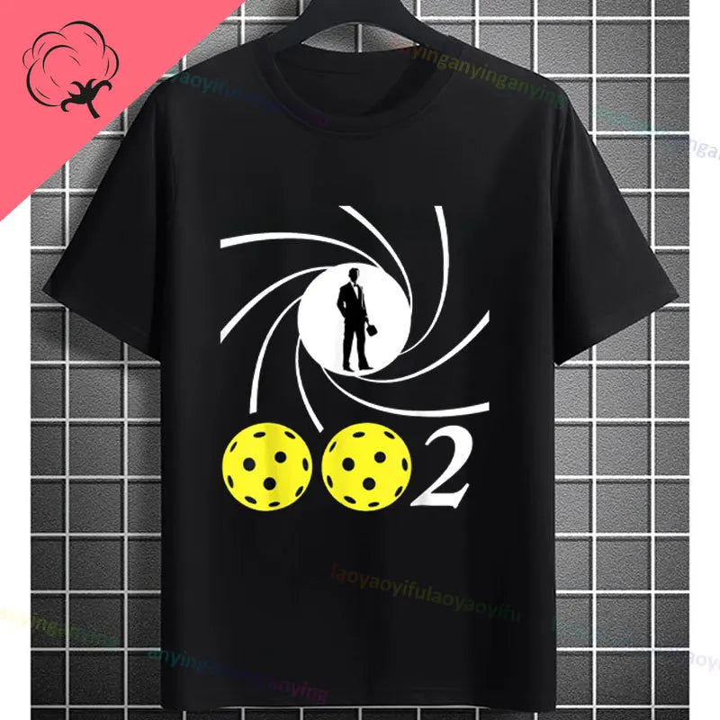 Pickleball Graphic T-Shirt – It Was in Funny Design Casual 100% Cotton Short Sleeve Tee for Sporty Style and Gift