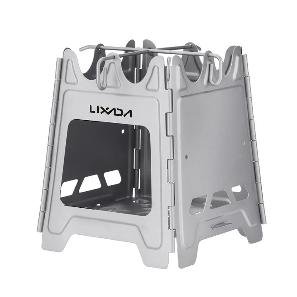 Outdoor Mini Fire Pit Foldable Stainless Steel Bonfire Stove for Camping and Hiking