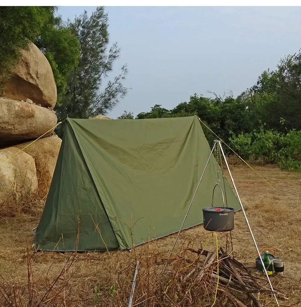 Bushcraft Baker Style Tent for Outdoor Camping - Multifunctional Woodland Shelter for 2 Persons