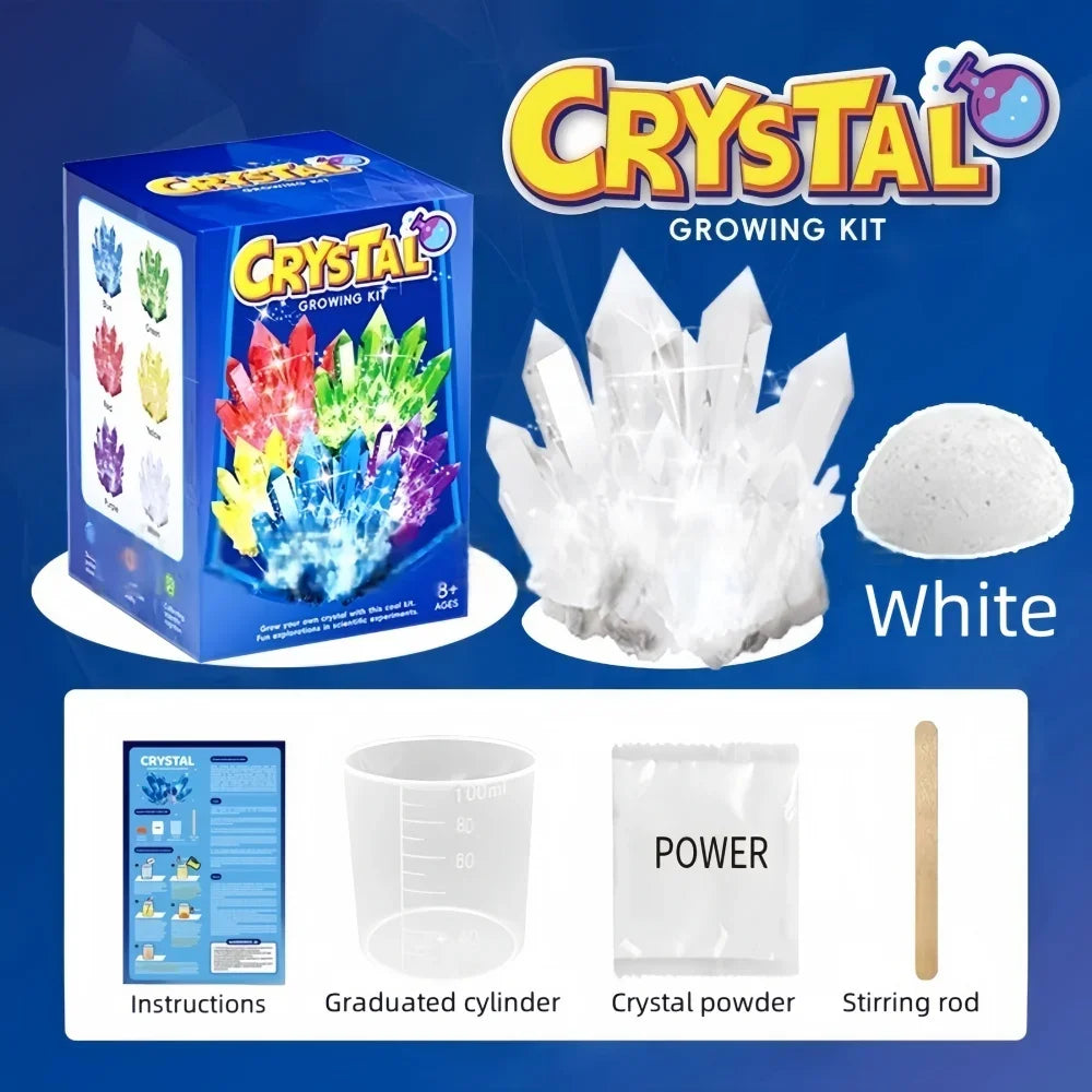 Crystal Growing Science Kit - Educational STEM Toy with a Variety of Colors for Boys and Girls