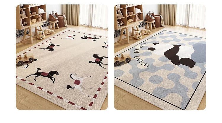 VIKAMA Children's Room Carpet Living Room Study Toy Reading Area Baby Crawling Mat Bedroom Anti-Slip Floor Mat Home Decoration