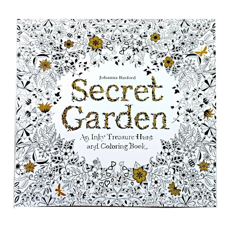 Montessori Small Secret Garden Coloring Book for Adults - Hand-painted Mandala Stress Relief Painting