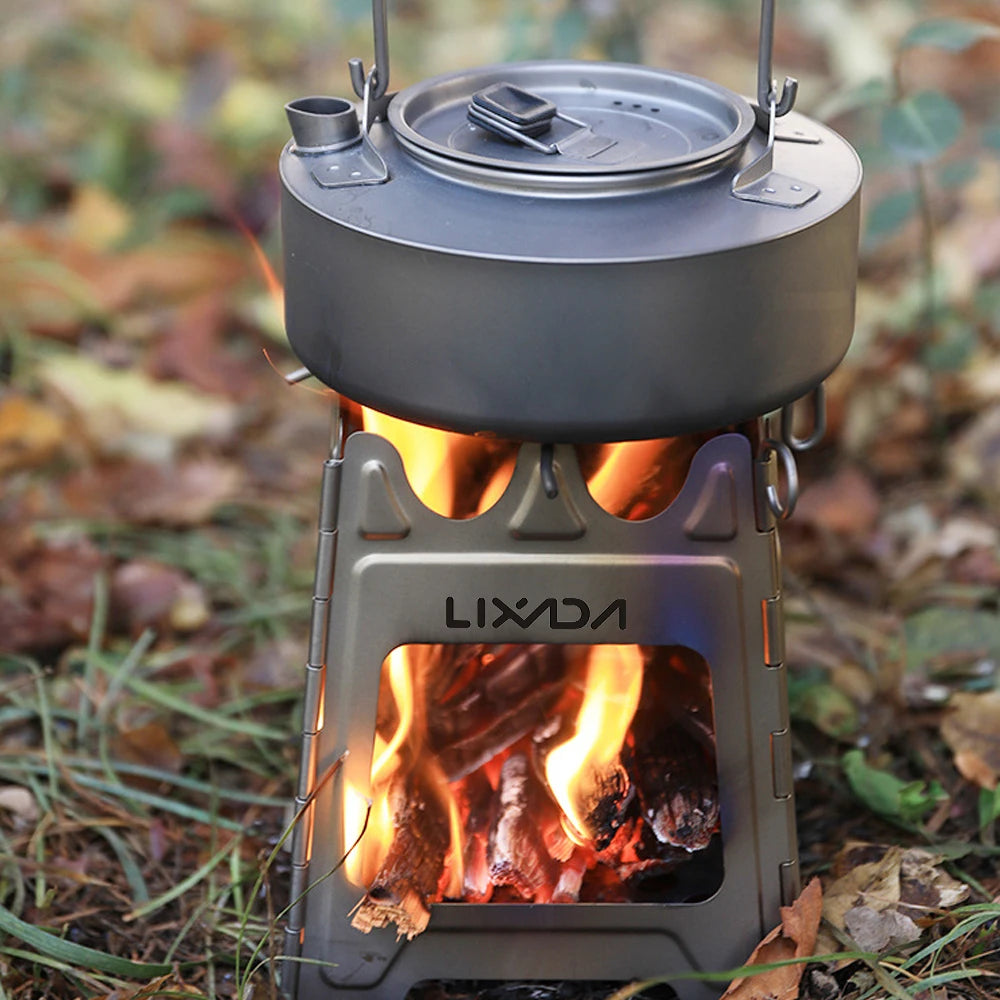 Outdoor Mini Fire Pit Foldable Stainless Steel Bonfire Stove for Camping and Hiking