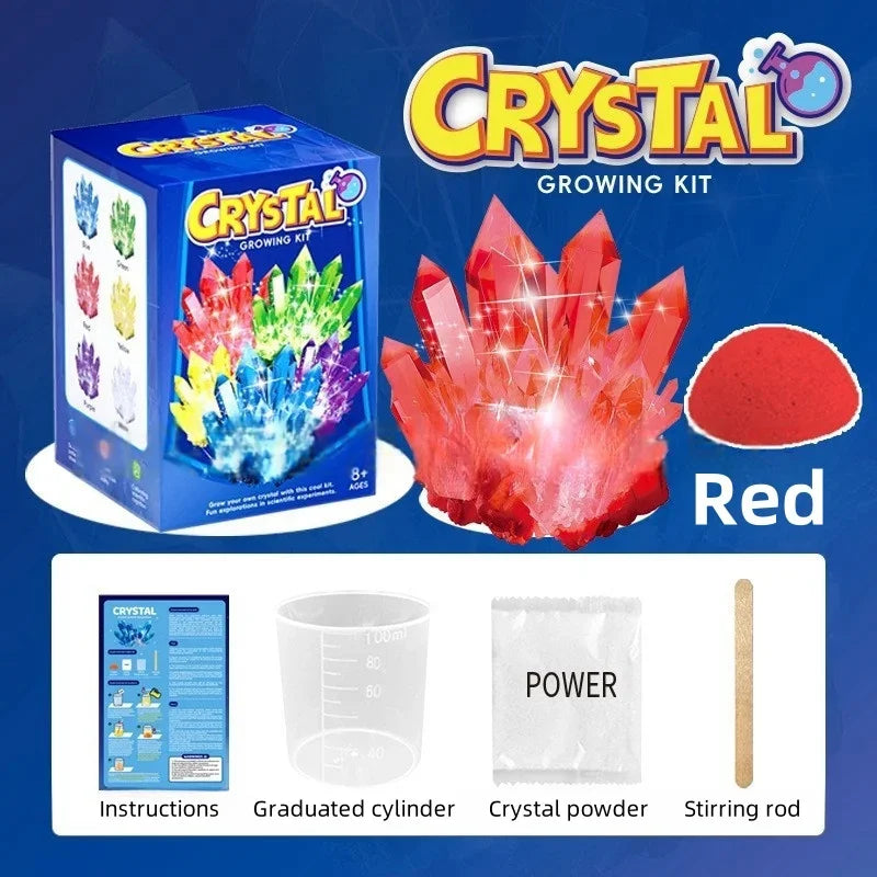 Crystal Growing Science Kit - Educational STEM Toy with a Variety of Colors for Boys and Girls