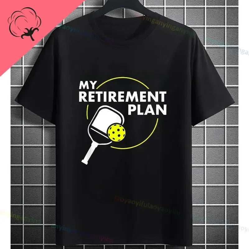 Pickleball Graphic T-Shirt – It Was in Funny Design Casual 100% Cotton Short Sleeve Tee for Sporty Style and Gift