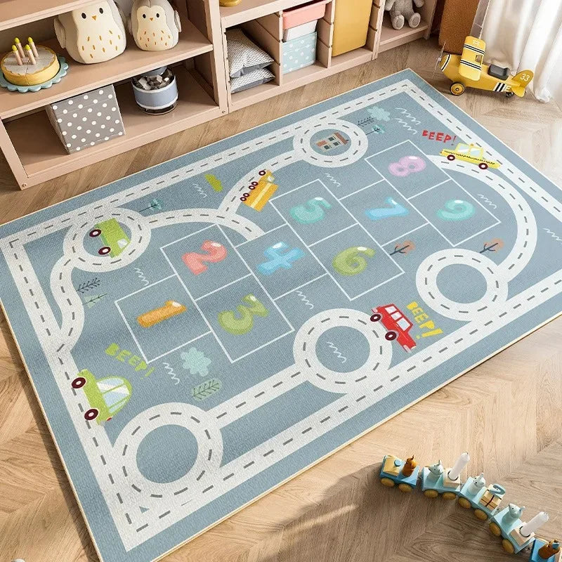 Kids Number Rug Educational Toy Non Slip Easy Clean Nursery Playroom Activity Center Decor Learning Mat Children Carpet Fashion
