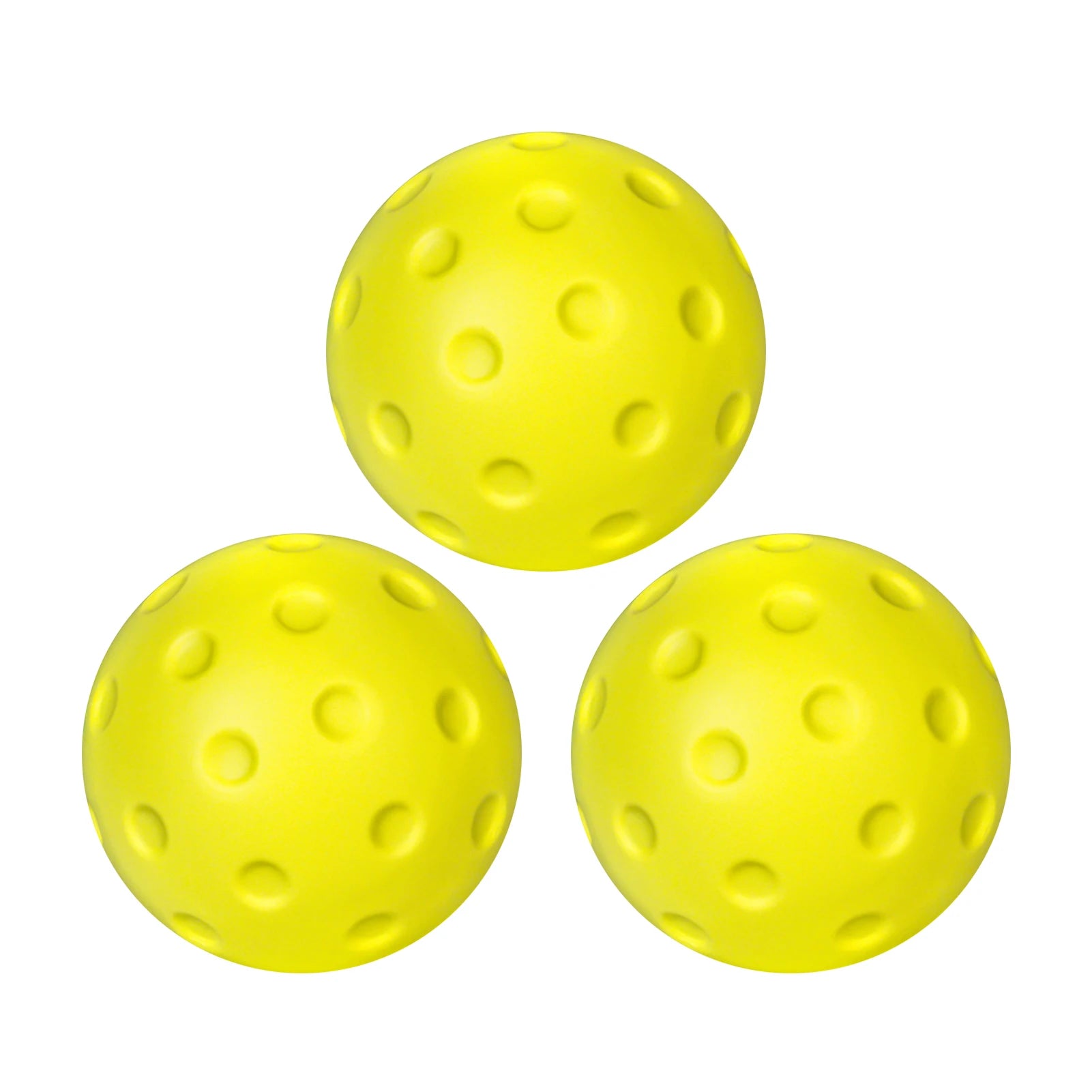 3PCS Silent Indoor Pickleball Balls 74mm for Quiet Warm-Up and Low Noise Practice