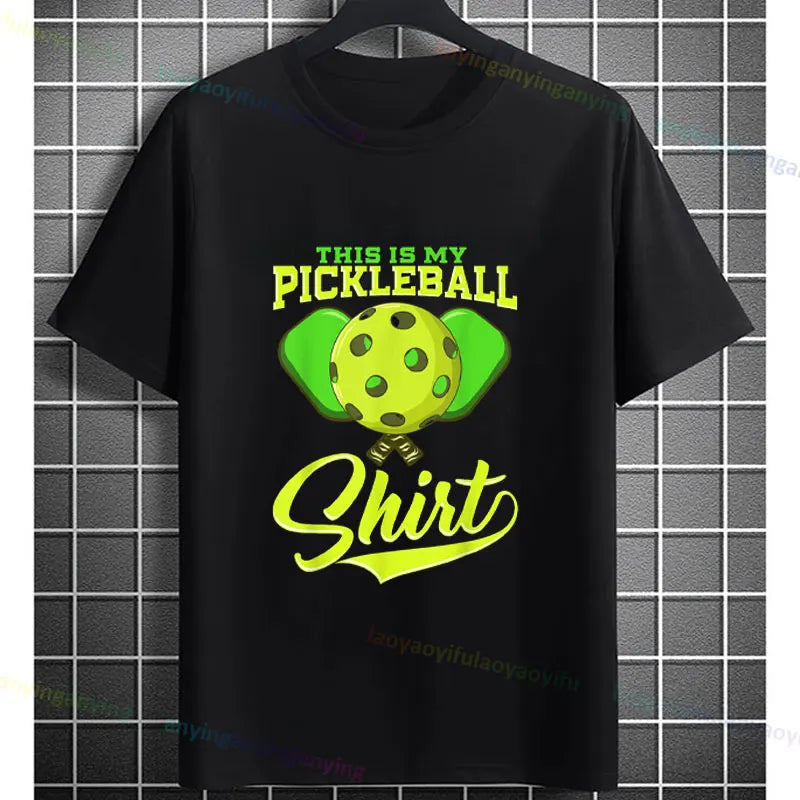 Pickleball Graphic T-Shirt – It Was in Funny Design Casual 100% Cotton Short Sleeve Tee for Sporty Style and Gift