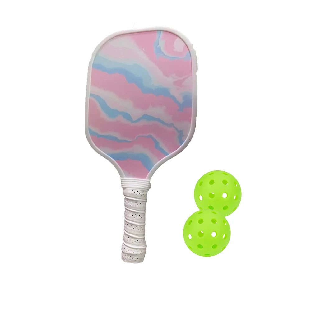 Pickleball Paddles Set with Fiberglass Surface for Non-Slip Grip, Durable Lightweight Design for Enhanced Traction and Stability