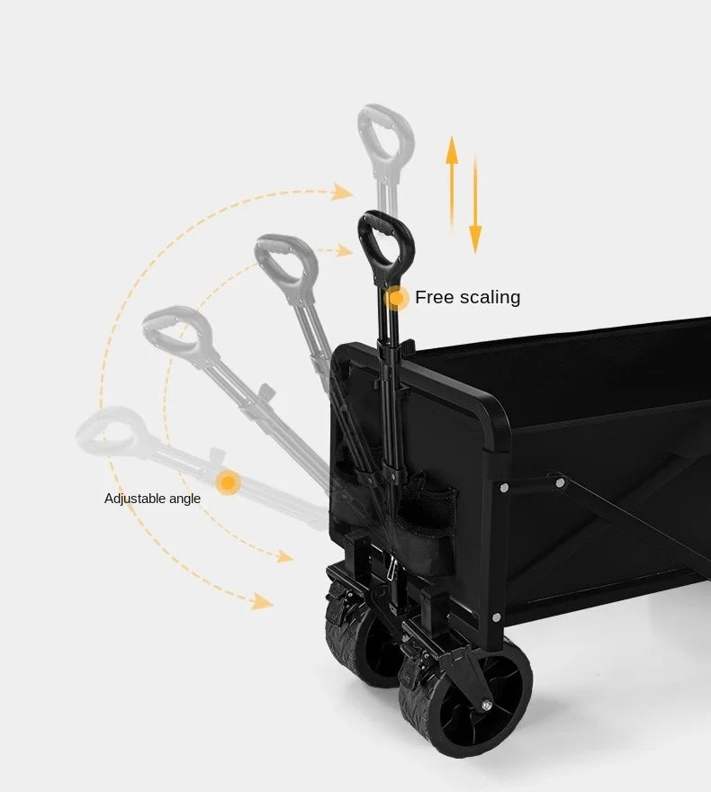 K-star Outdoor Camping Cart for Kids - Foldable Off-Road Wheel Cart for 2024, Ideal for Small Adventures