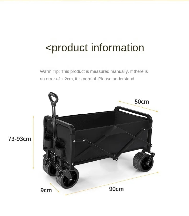 K-star Outdoor Camping Cart for Kids - Foldable Off-Road Wheel Cart for 2024, Ideal for Small Adventures