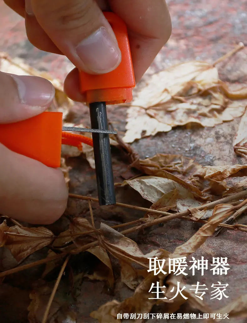 Survivor Emergency Flint for Wilderness Survival - Magnesium Strip Box with Scraper and Ignition Stick for Firearms