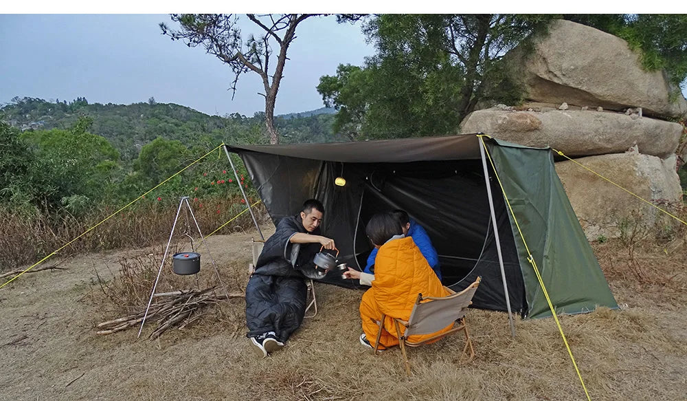 Bushcraft Tent for Camping - Baker Style Outdoor Shelter for 2 Persons, Multifunction Woodland Tent