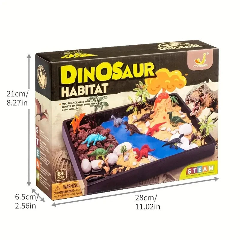 Dinosaur Habitat Experiment Set - Unlock Creativity with Dinosaur Models for Hands-on Skills Development - Engaging Jurassic Dinosaur Toys Set