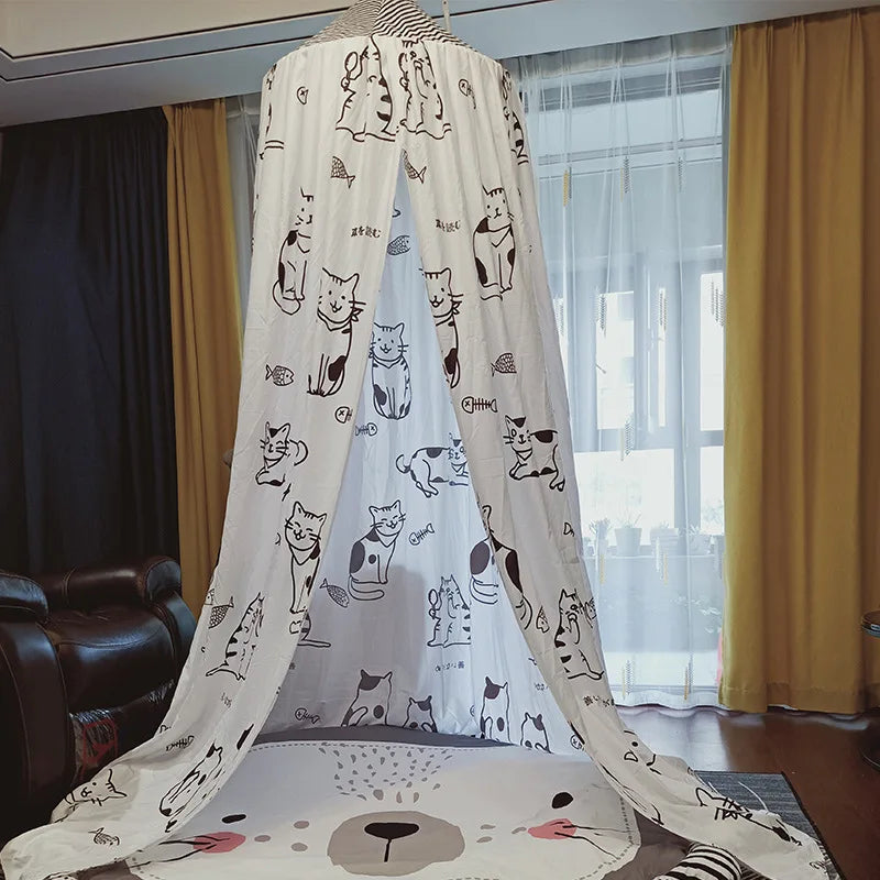Kids Mosquito Net Baby Crib Curtain Hanging Tent Bed Decor Girl Princess Hanging Bed Canopy Living Corner Play Reading NookDecor