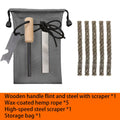 Outdoor Camping Flint Magnesium Rod Set - Waterproof Fire Starter with White Steel Scraper for EDC Survival Tools