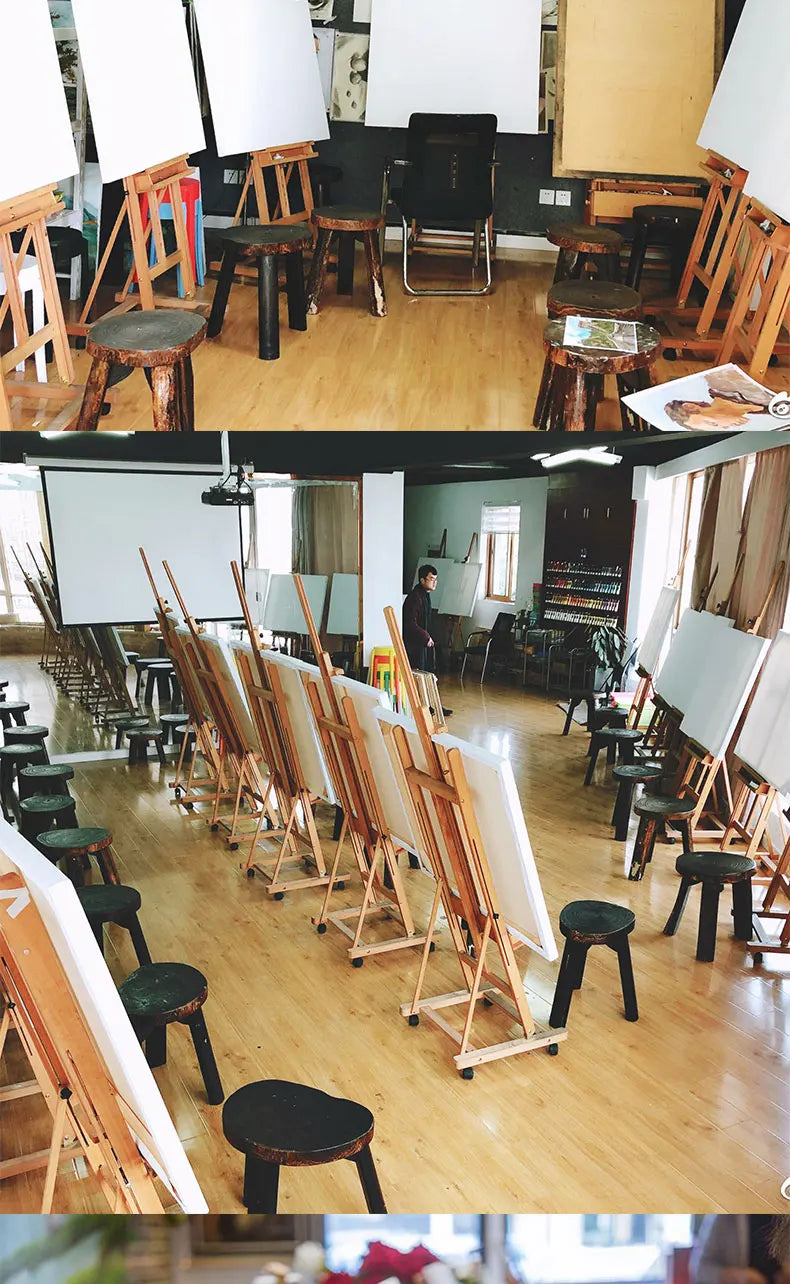5pcs White Blank Artist Canvas Boards for Oil Painting, Acrylic, Watercolor with Wooden Frame