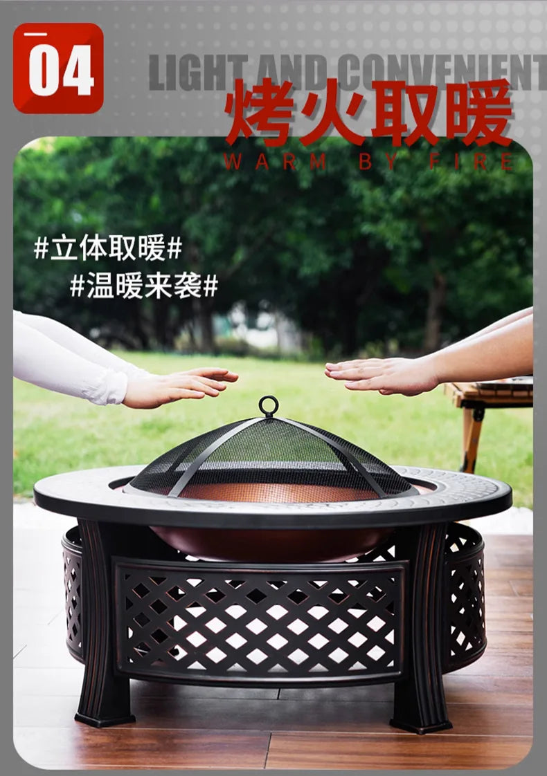 Brazier Grill Stand Stove for Household Tea, Barbecue, Heat, Fire Pits - Garden Camping Equipment & Party Cooking Supplies 2025