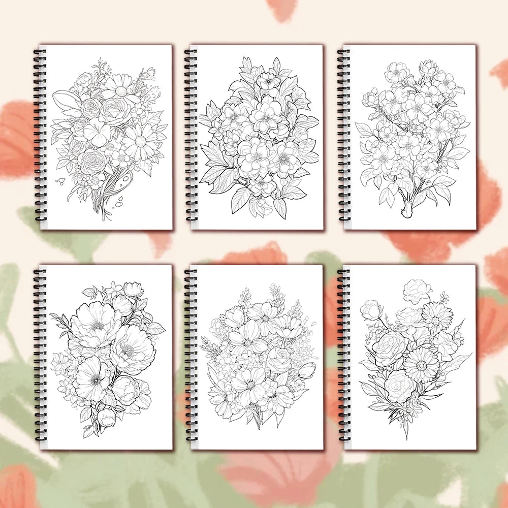 Women's Spiral Colouring Book - 30 Sheets, 11.3x8.3 inch, Stress Relief, Perfect Birthday and Holiday Gift