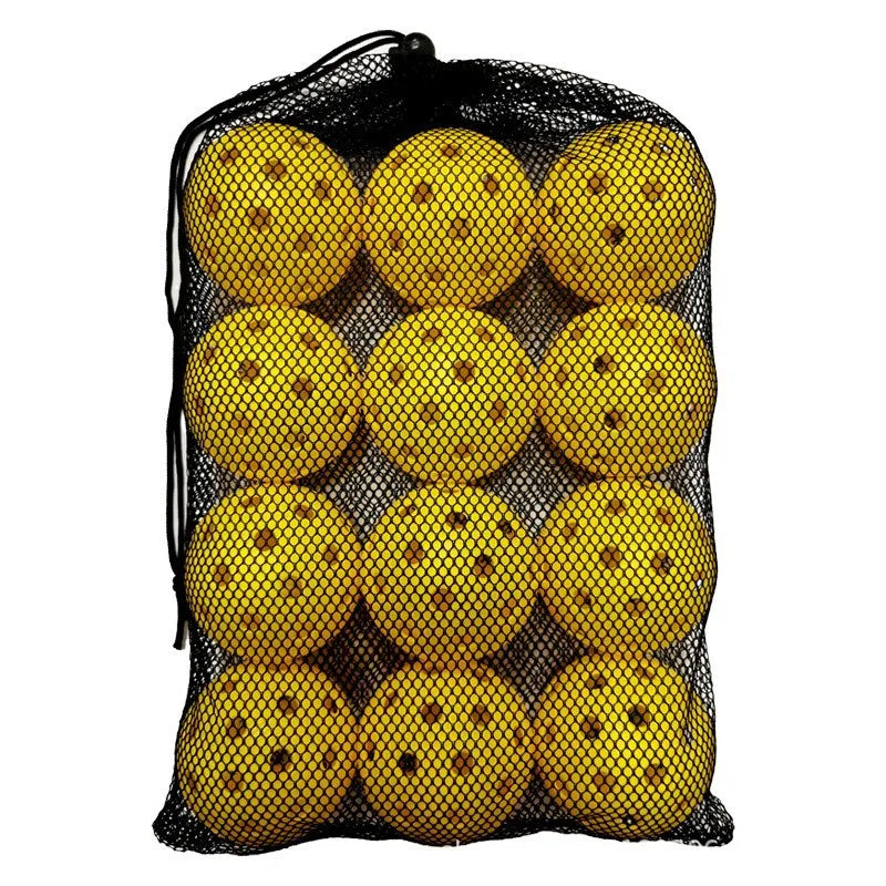 12pcs 74MM Durable Outdoor Pickleballs with 40 Holes - 26g Competition Pickleball Packs