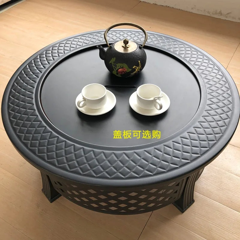 Outdoor Multifunctional fire pit BBQ Table and Charcoal Oven for Garden and Terrace Cooking