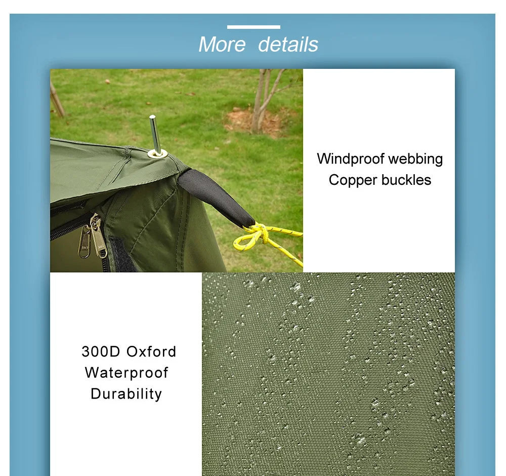 Bushcraft Tent for Camping - Baker Style Outdoor Shelter for 2 Persons, Multifunction Woodland Tent