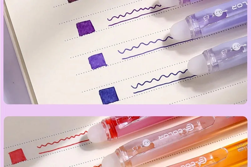 SHANDS 36/12 Colors Clickable Erasable Gel Pens 0.7mm for Kids Drawing Sketching Quick Dry Stationery Supplies