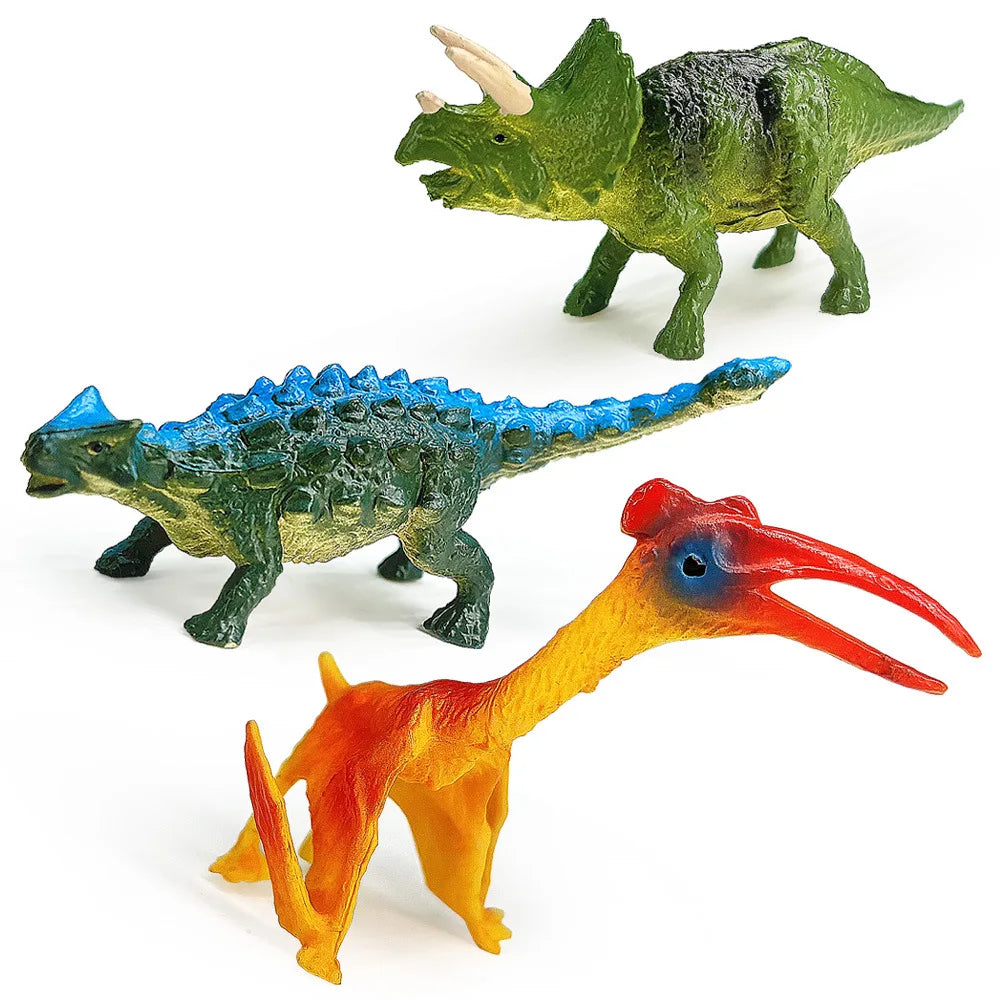 12pcs Dinosaur Toy Set - Updated Realistic Simulated Dinosaurs Models for Kids - Brachiosaurus & Tyrannosaurus Rex - Perfect Christmas Gift