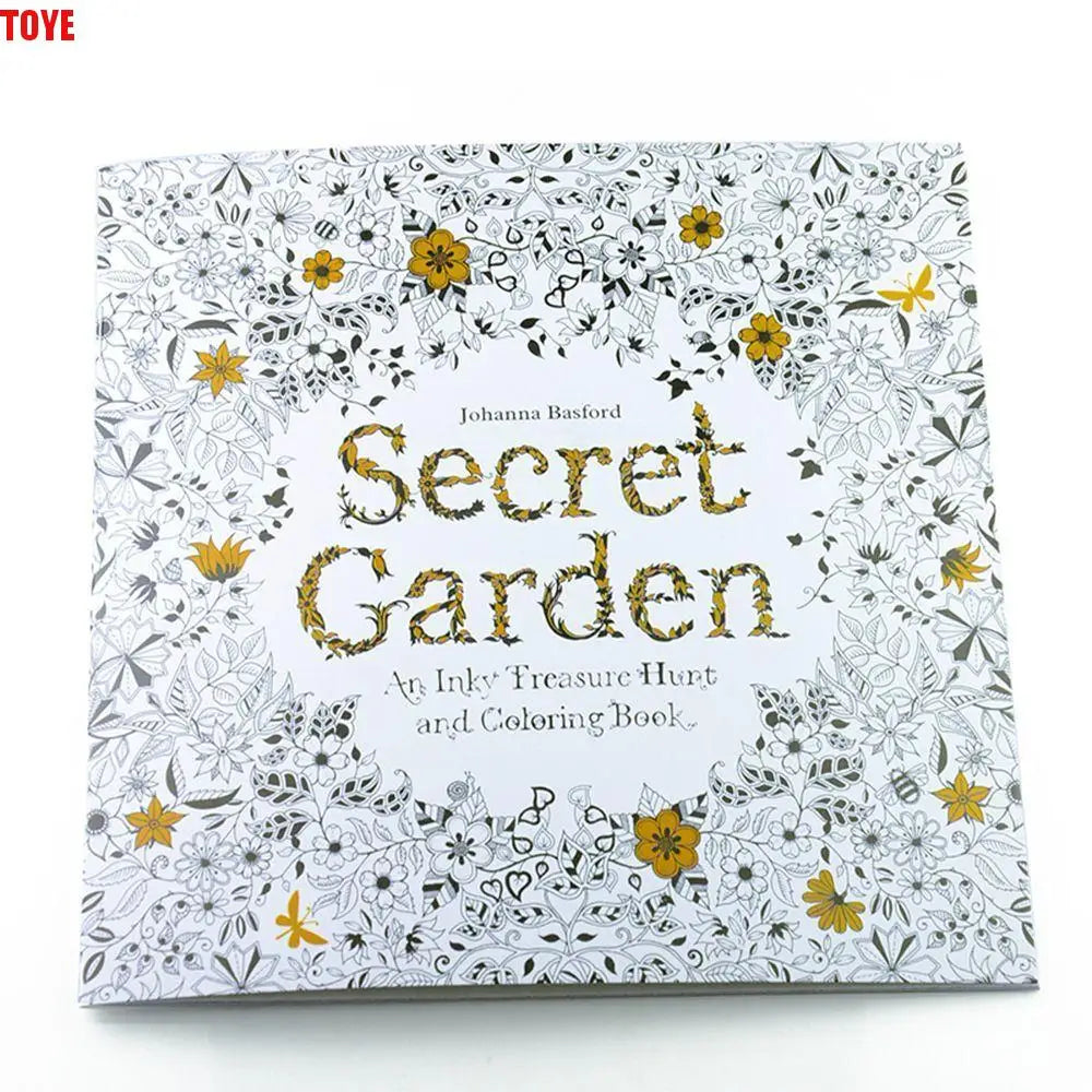24 Pages Office School Kill Time English Edition Mixed Colouring Book Painting Graffiti Hand Painted Drawing Activities