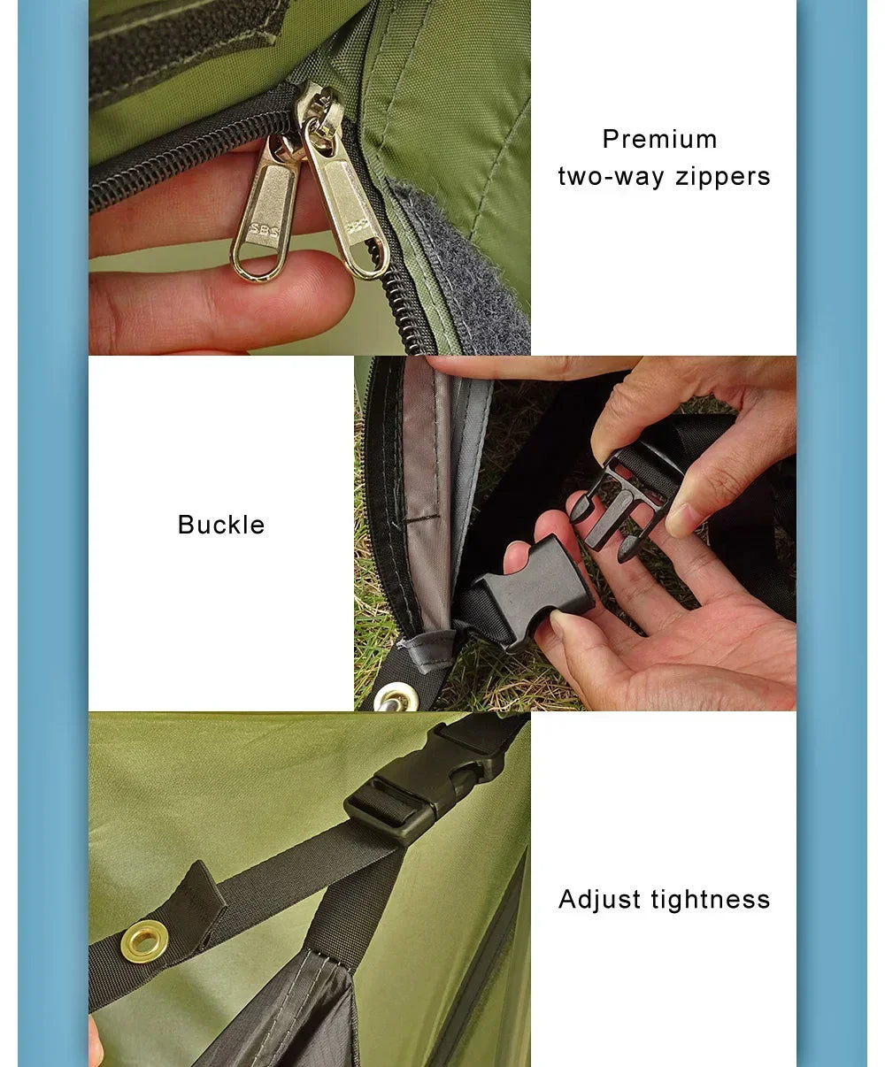 Bushcraft Baker Style Tent for Outdoor Camping - Multifunctional Woodland Shelter for 2 Persons