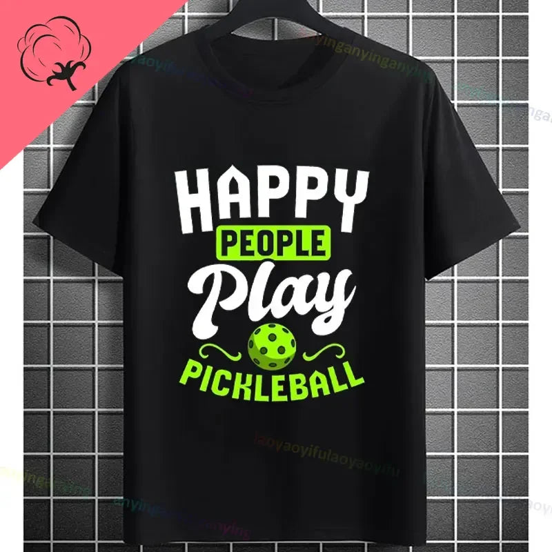 Pickleball Graphic T-Shirt – It Was in Funny Design Casual 100% Cotton Short Sleeve Tee for Sporty Style and Gift
