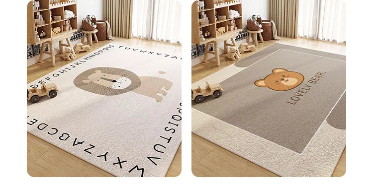 VIKAMA Children's Room Carpet Living Room Study Toy Reading Area Baby Crawling Mat Bedroom Anti-Slip Floor Mat Home Decoration
