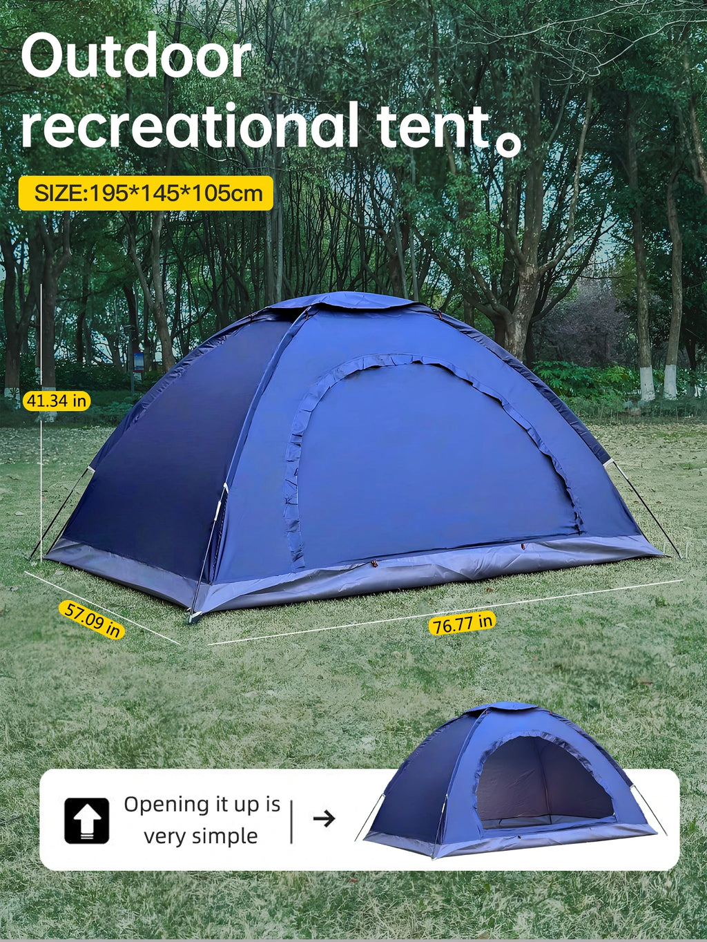 Outdoor Camping Tent - Hand-Built Rain and Sun Protection Hiking Tent for Couples and Children, Portable and Windproof