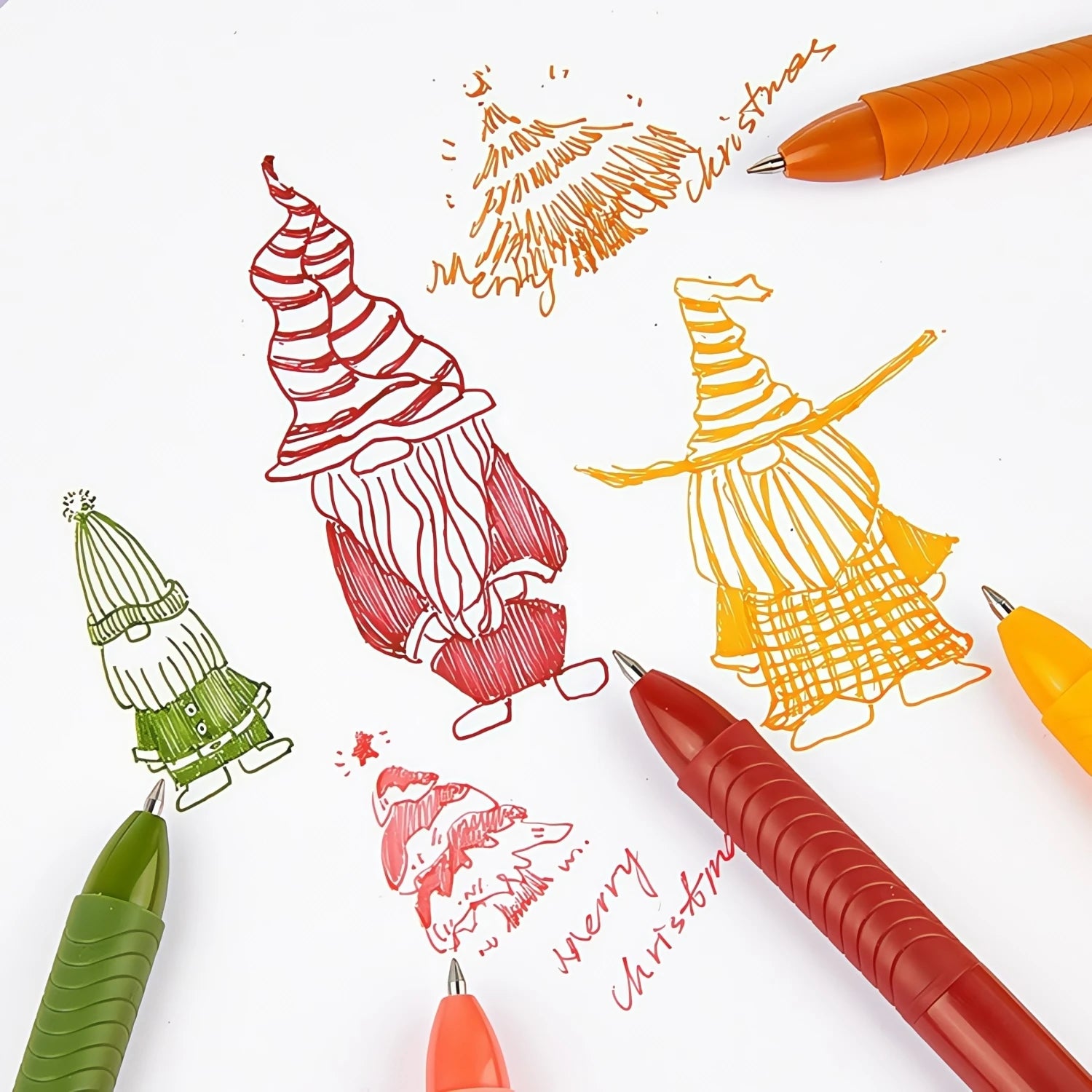 Retractable Gel Ink Pens 0.5mm Extra Fine Point Tip for Smooth Writing, Journaling, Note Taking, Coloring, No Bleed & Smudge-Free Drawing