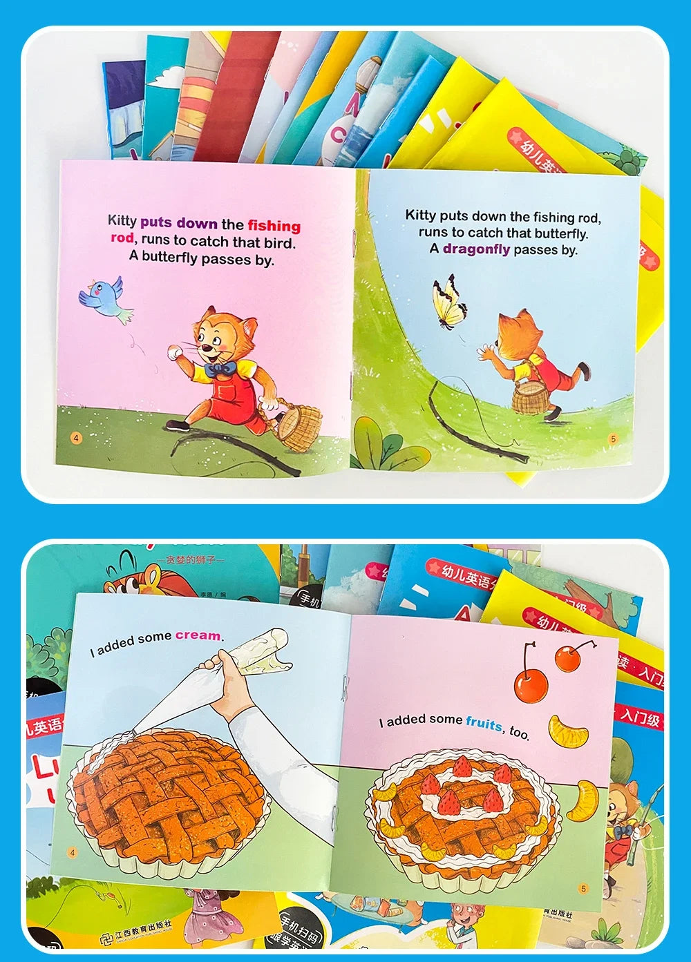 Kids 40 Pocket Books Set English Words Learning Book Bedtime Reading Enlightenment of Early Childhood Teaching Aids Montessori