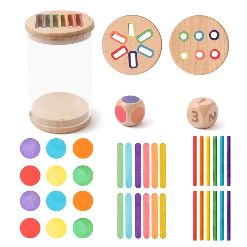Montessori Silicone Educational Toys for Babies - Cognitive Color Matching Bucket and Sensor Game for Toddlers