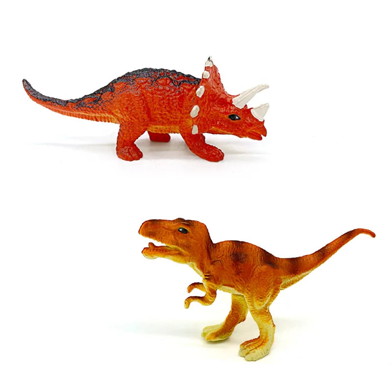 6pcs Jurassic Dinosaur Toy Set - Plastic Simulated Small Dinosaurs for Kids, Perfect Christmas Gifts