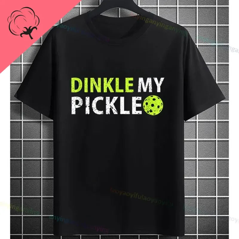 Pickleball Graphic T-Shirt – It Was in Funny Design Casual 100% Cotton Short Sleeve Tee for Sporty Style and Gift