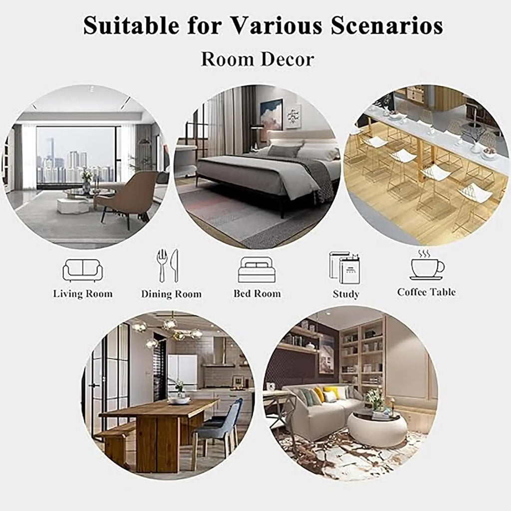 VIKAMA Children's Room Crystal Pile Rug Stain Resistant Washable Bedroom Bed Rug Game Rug Living Room Crawl Mat Home Decor