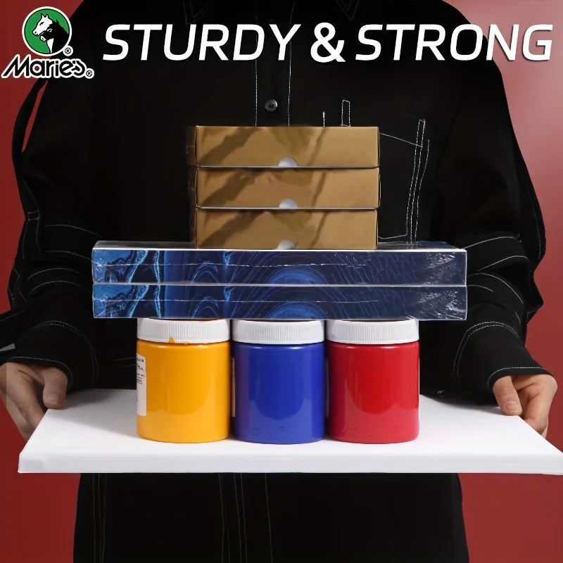 Square Canvas Boards for Painting - Mini Stretched White Blank for Acrylic, Oil, Drawing for Students, Artists, Adults