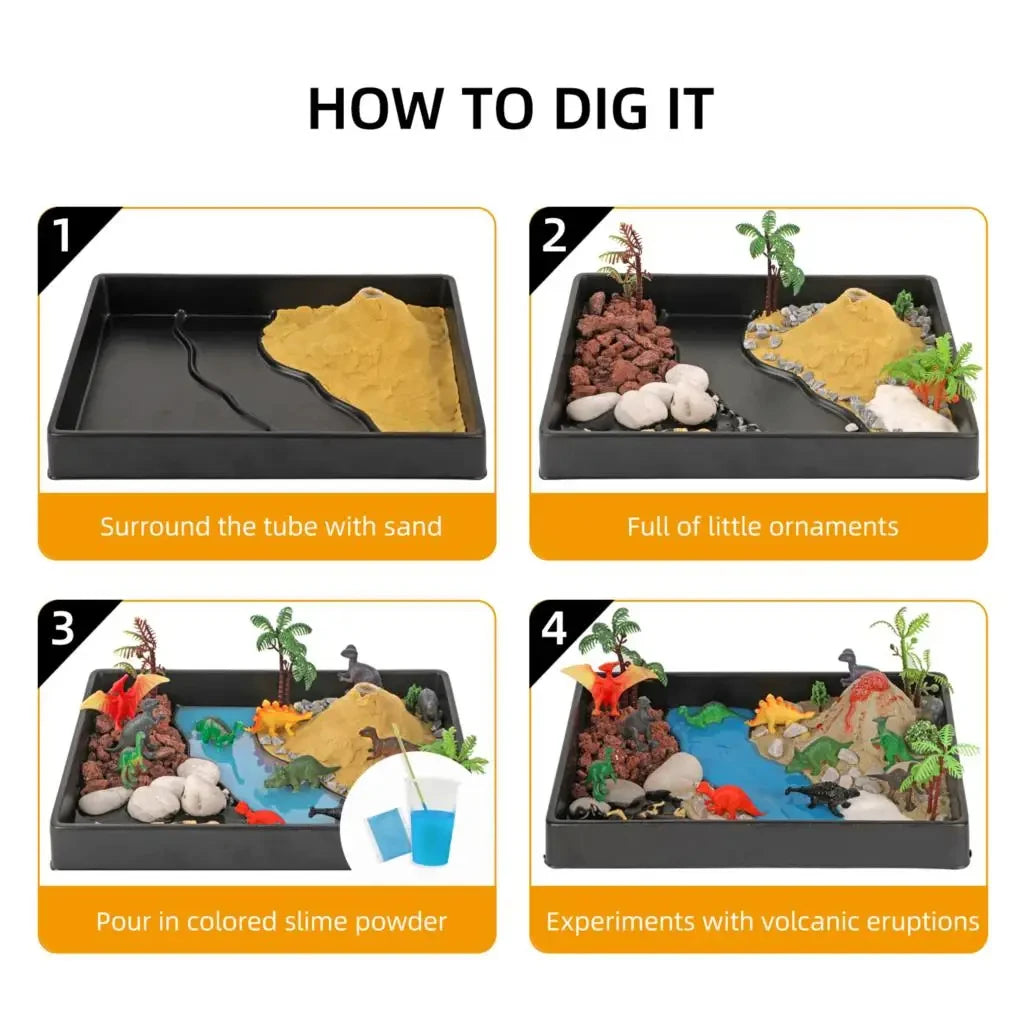 Dinosaur Habitat Experiment Set - Unlock Creativity with Dinosaur Models for Hands-on Skills Development - Engaging Jurassic Dinosaur Toys Set