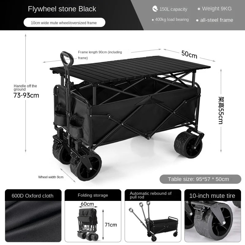 K-star Outdoor Camping Cart for Kids - Foldable Off-Road Wheel Cart for 2024, Ideal for Small Adventures