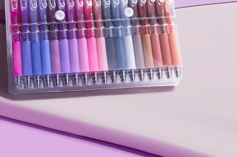 SHANDS 36/12 Colors Clickable Erasable Gel Pens 0.7mm for Kids Drawing Sketching Quick Dry Stationery Supplies