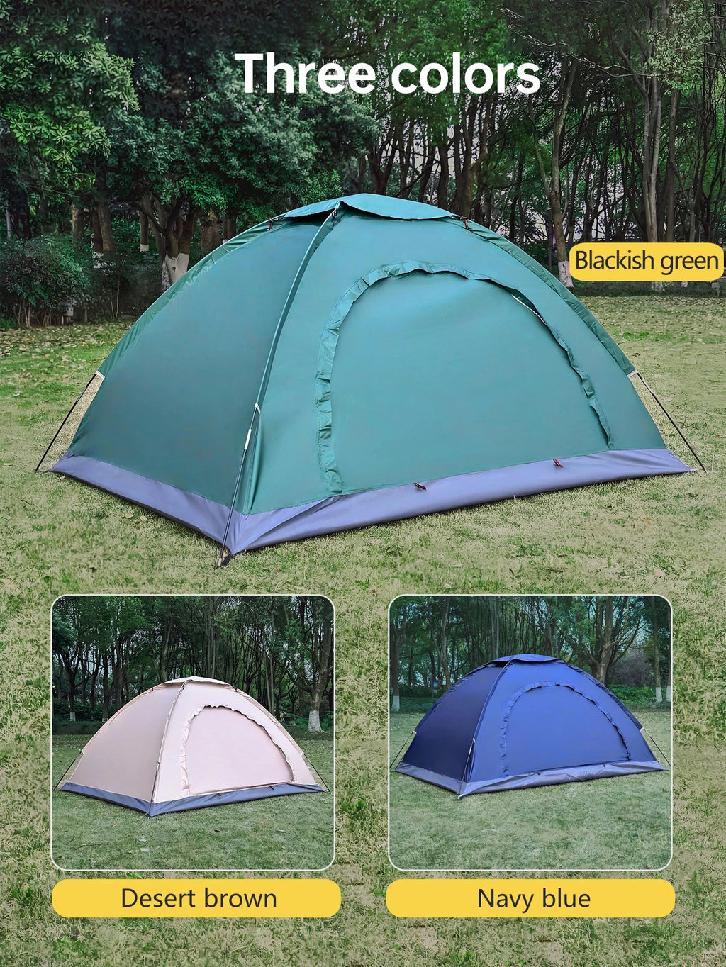 Outdoor Camping Tent - Hand-Built Rain and Sun Protection Hiking Tent for Couples and Children, Portable and Windproof