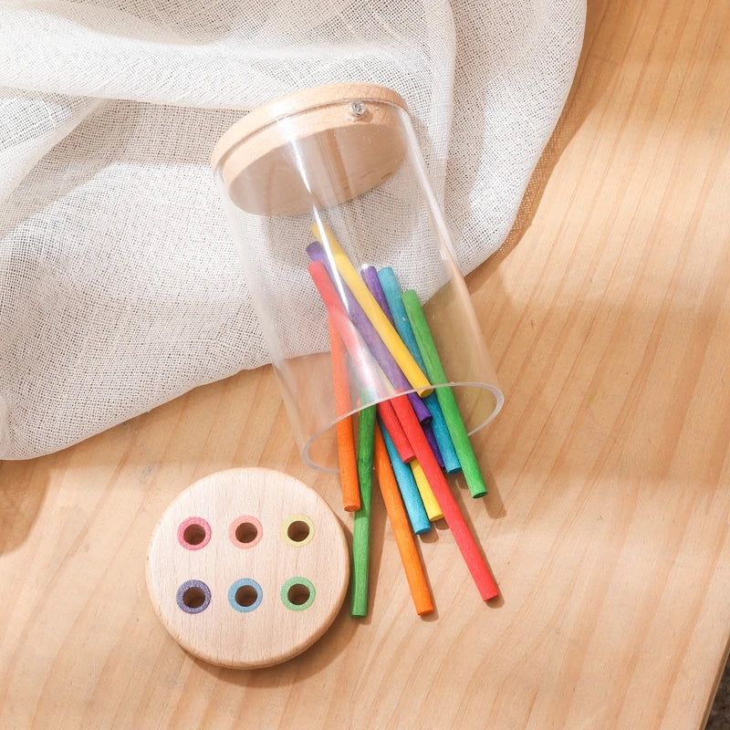 Montessori Silicone Educational Toys for Babies - Cognitive Color Matching Bucket and Sensor Game for Toddlers