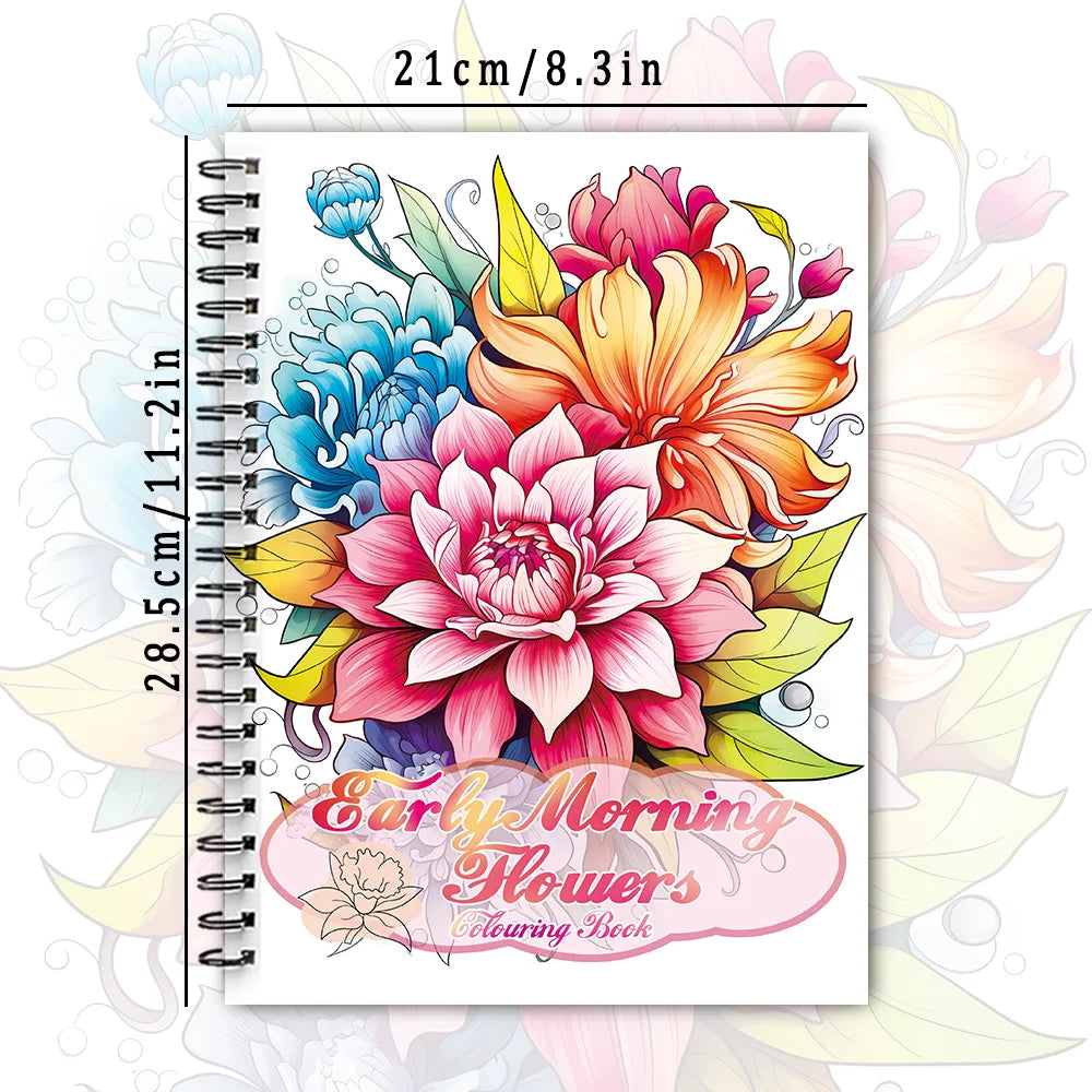 Women's Spiral Colouring Book - 30 Sheets, 11.3x8.3 inch, Stress Relief, Perfect Birthday and Holiday Gift
