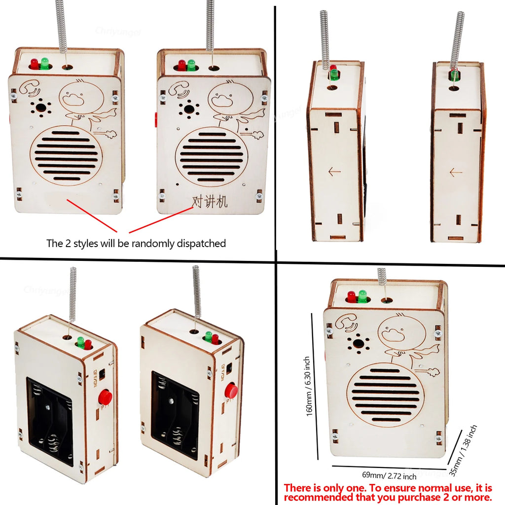 DIY Wireless Walkie Talkie Model Kit - STEM Educational Tool for Kids, Science Project Gift